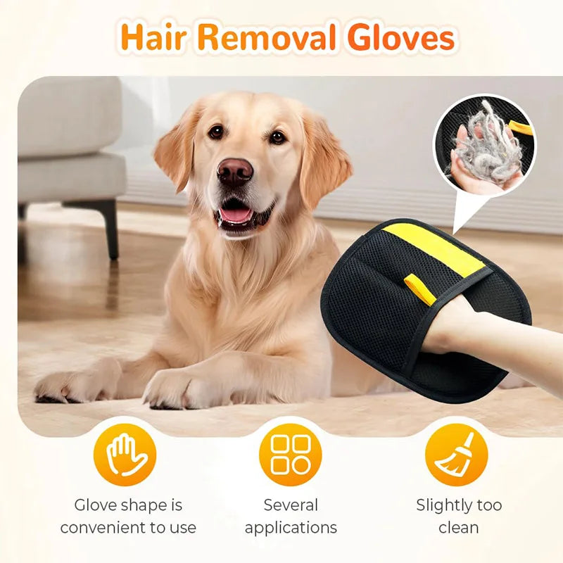 Pet Grooming & Hair Deshedding Gloves