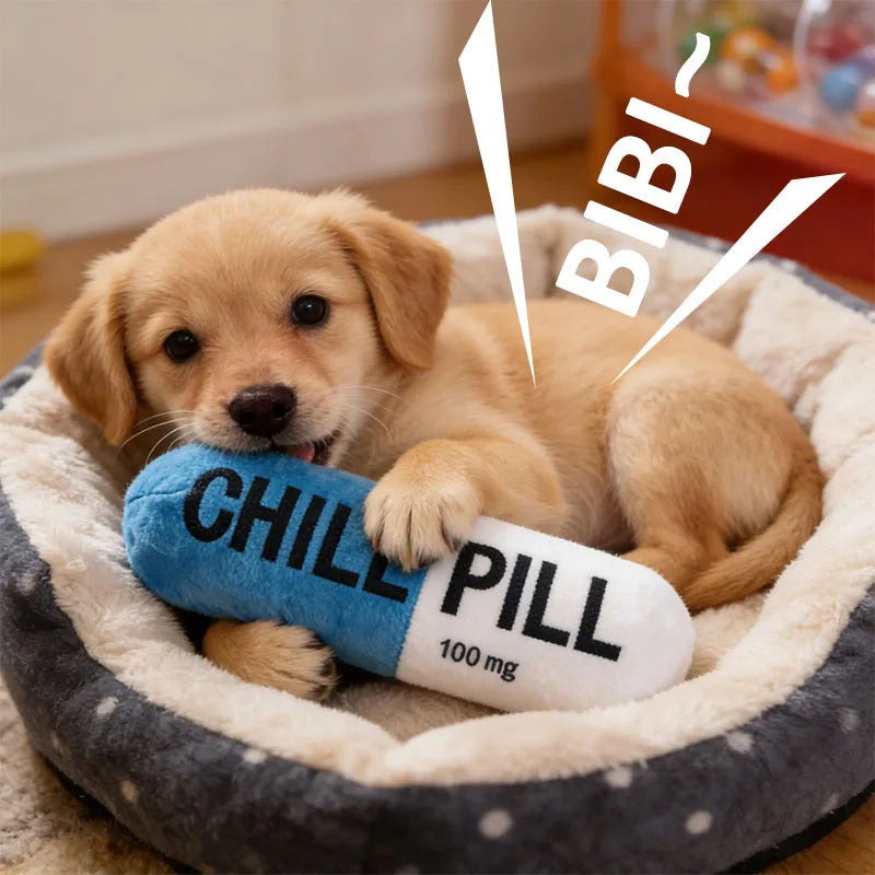 Durable Plush Capsule Chew Toy