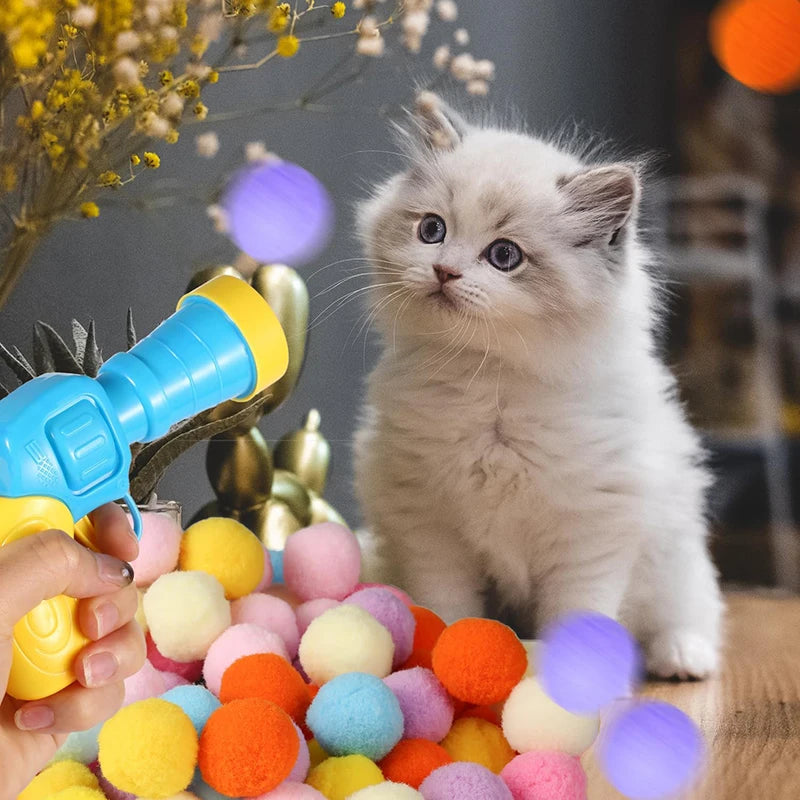 Interactive Mini Ball Launcher Cat Toy