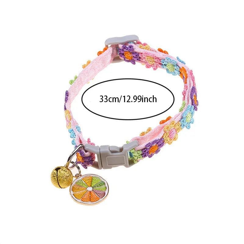 Colorful Safety Pet Collar With Bell