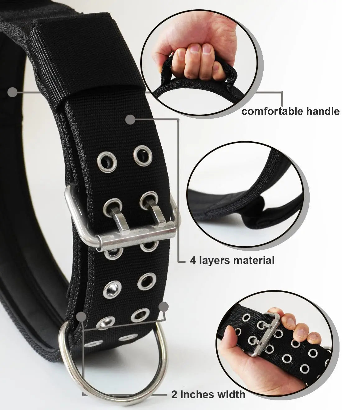 Adjustable Pet Tactical Dog Collar Durable Double Buckle German Shepherd Training Leash and Collar Large Medium Dogs Accessories