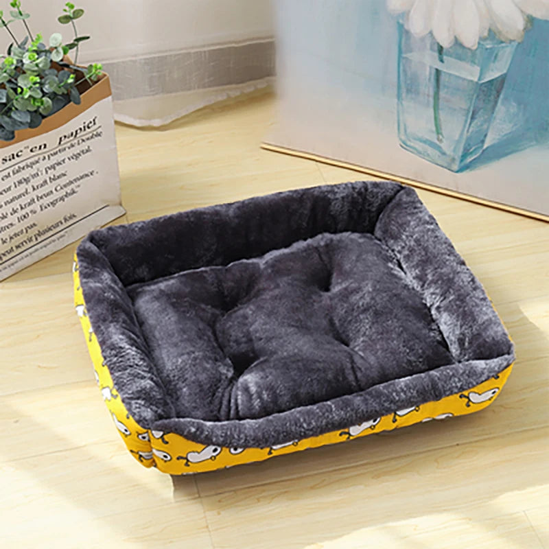 Cozy Winter Plush Pet Sofa Bed