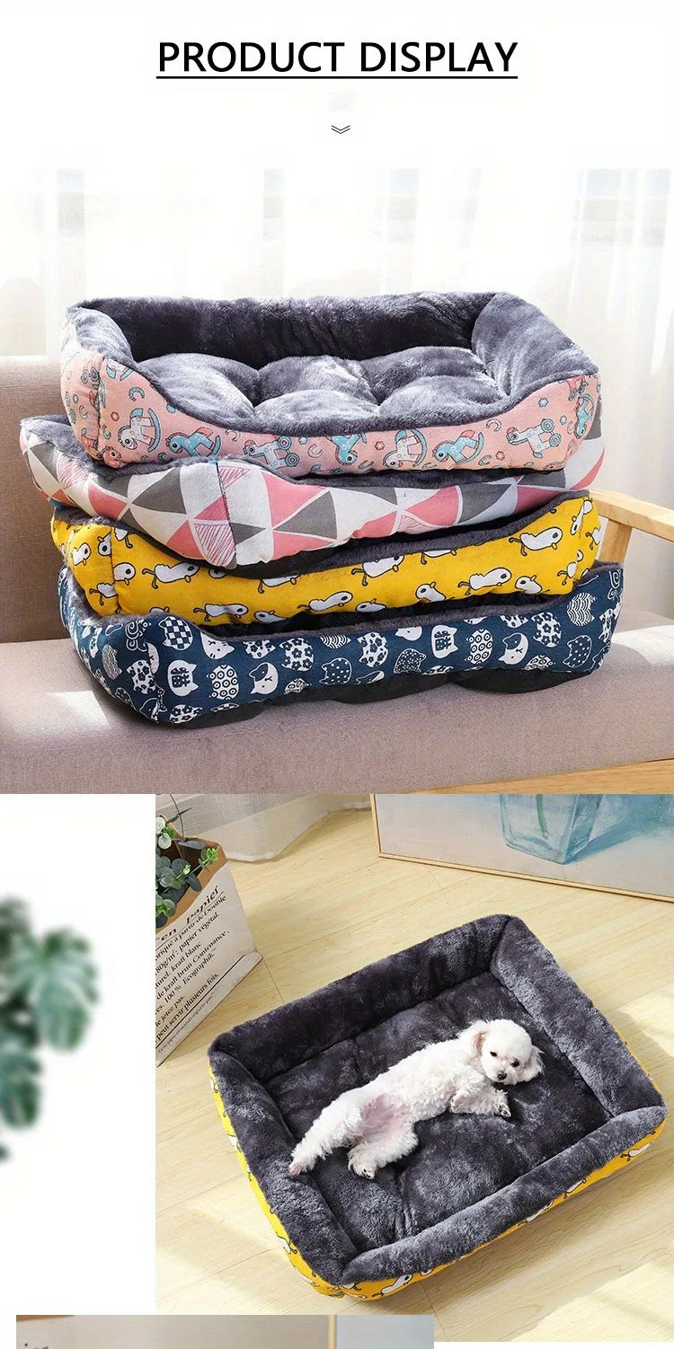 Cozy Winter Plush Pet Sofa Bed
