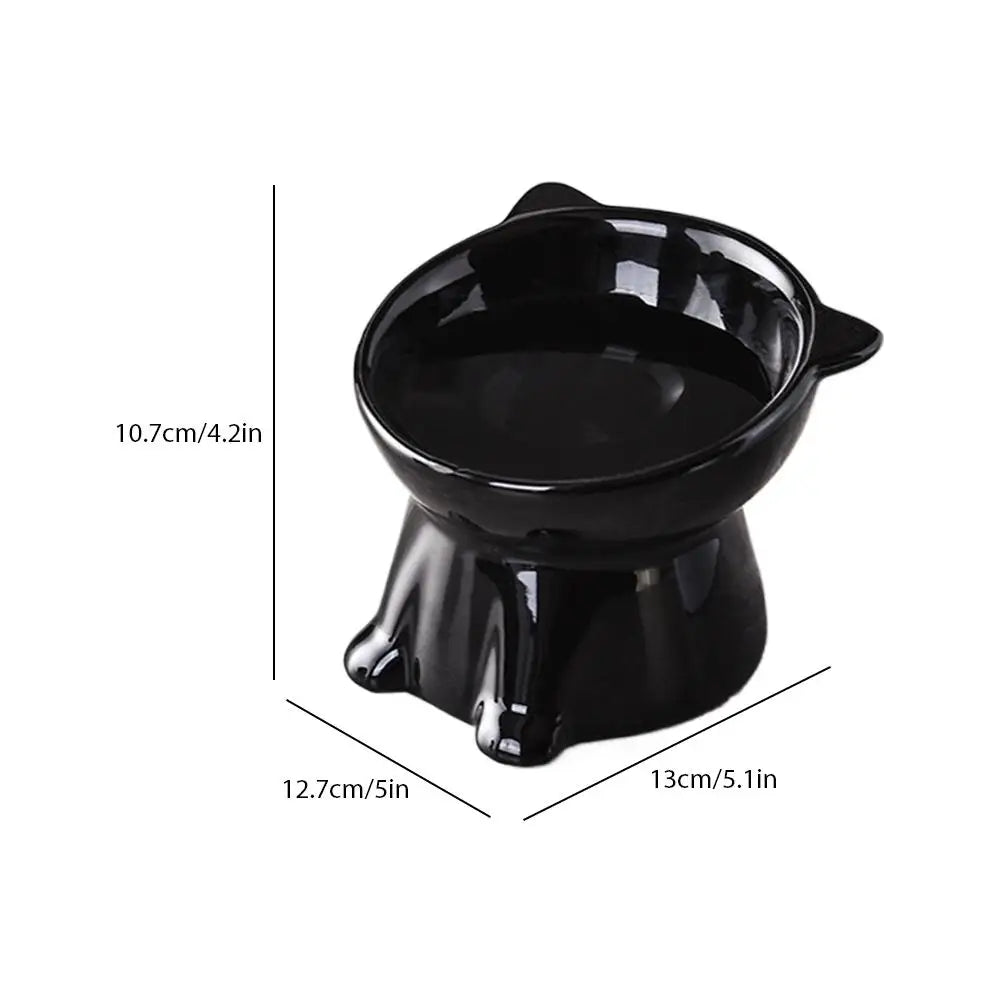 Cat Bowl Pet Accessories Ceramic Diagonal High Feet Cute Protection Cervical Spine Dog Bowl Drink Water Bowl Pet Supplies