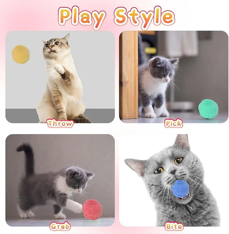 Interactive Mini Ball Launcher Cat Toy