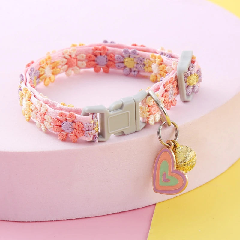 Colorful Safety Pet Collar With Bell