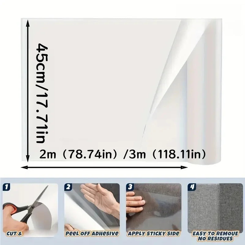 1pc 3/2m Transparent Accessories for Cats Furniture Protection Cover Anti-scratch Cats Sofa Self-adhesive Cat Supplies Pet