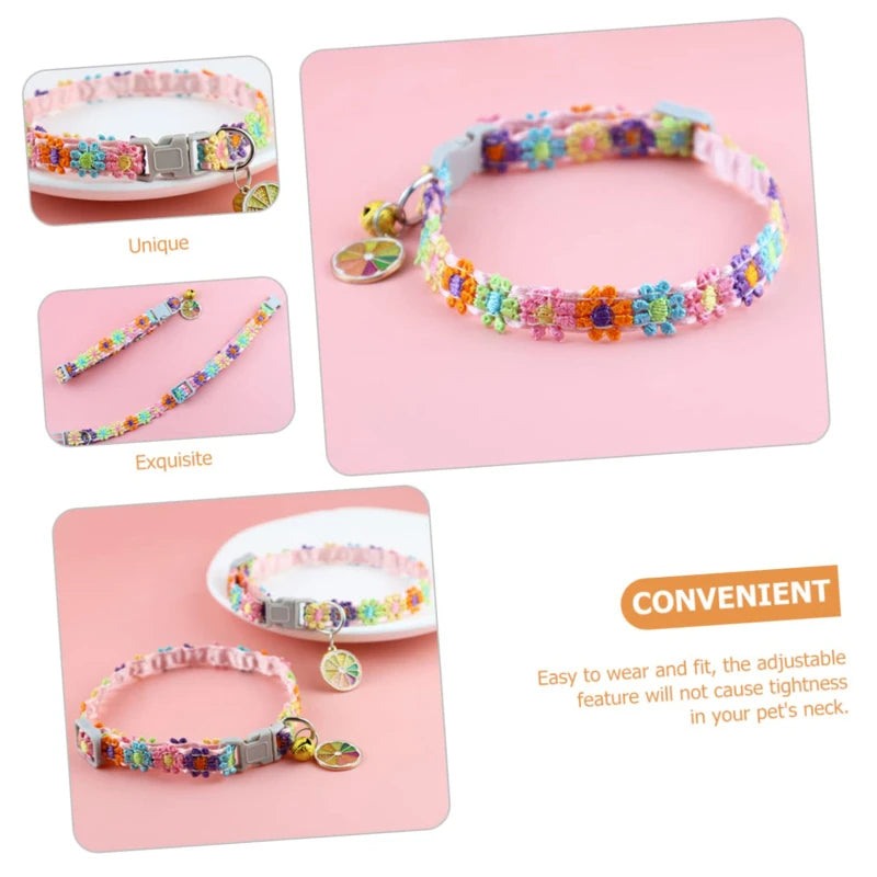 Colorful Safety Pet Collar With Bell