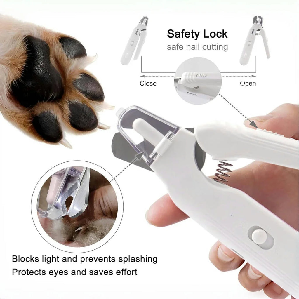 LED Light Quiet Pet Nail Grinder