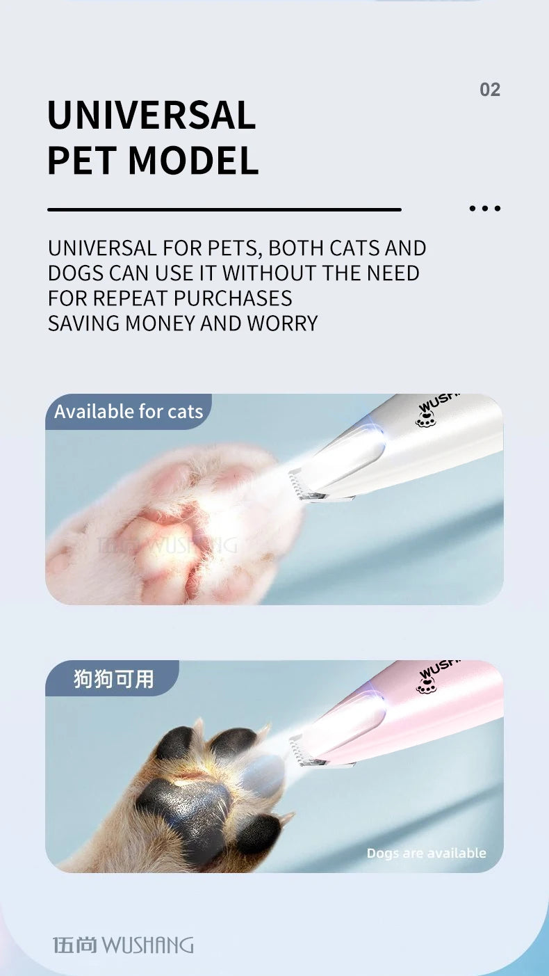 Waterproof LED Pet Paw & Detail Trimmer