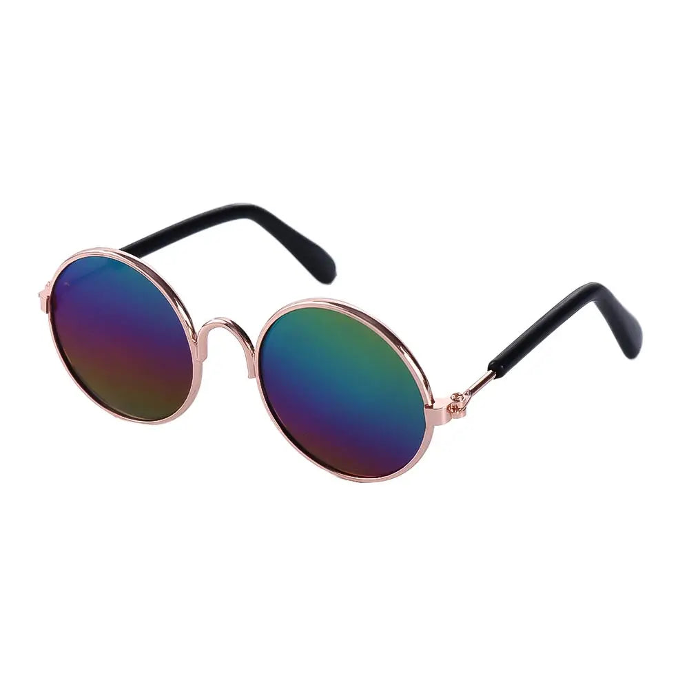 Round Funny Cat Accessories Decoration Reflection Lovely Eye Wear Sunglasses Pet Glasses Photos Props