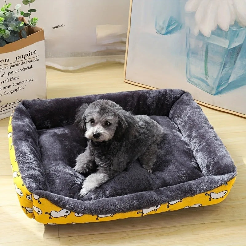 Cozy Winter Plush Pet Sofa Bed