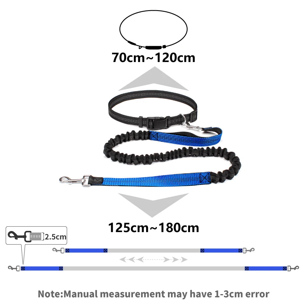 Hands-Free Reflective Dog Running Leash