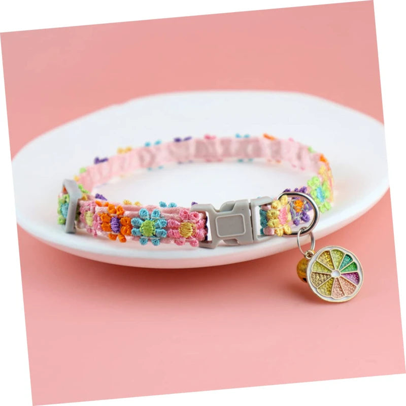 Colorful Safety Pet Collar With Bell