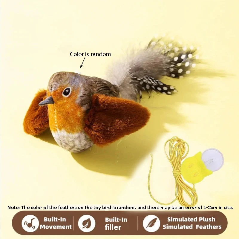 Hanging Bird Sound Interactive Cat Toy