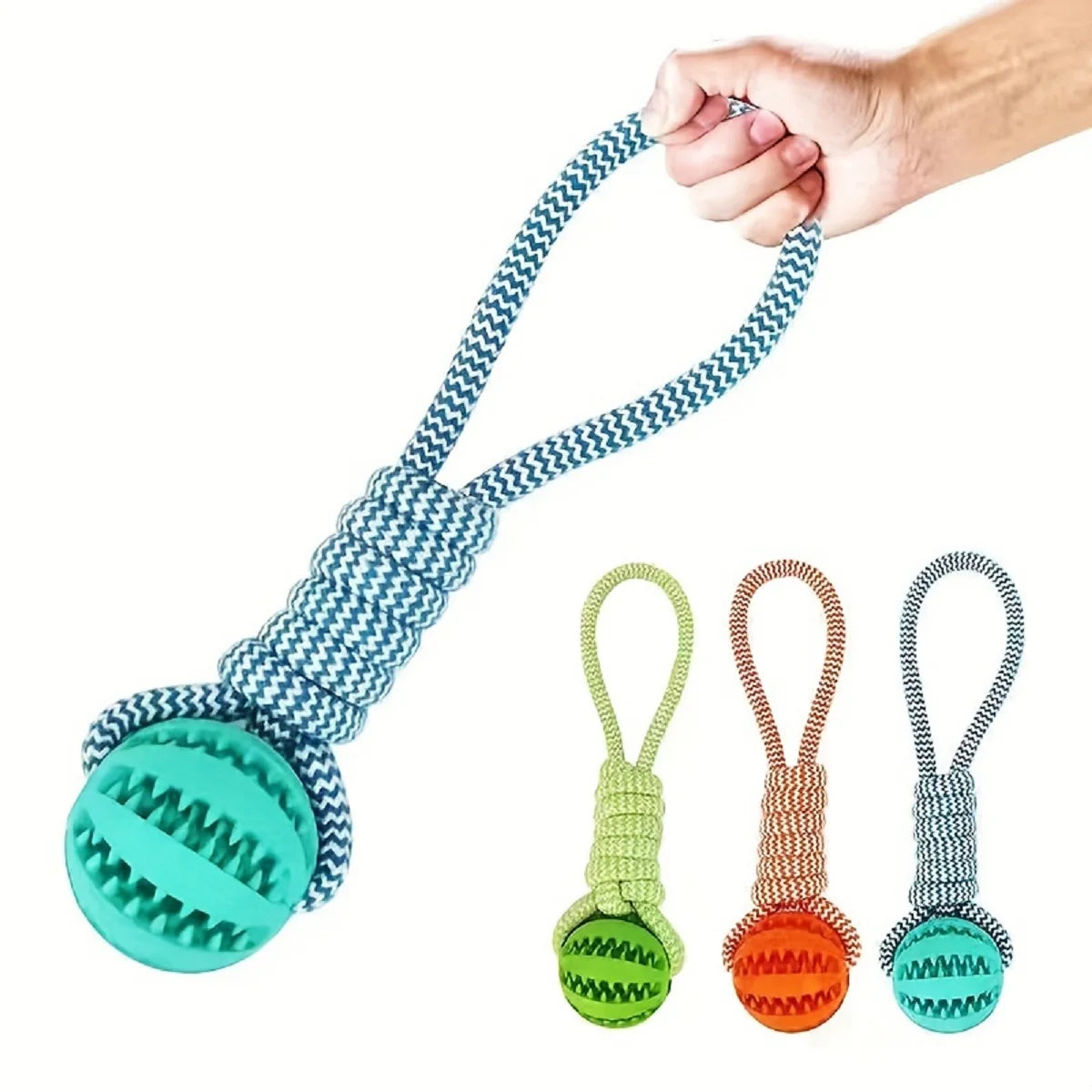 Cotton Rope Handle Treat Chew Ball
