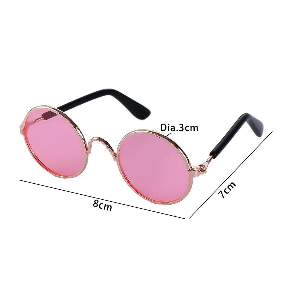 Round Funny Cat Accessories Decoration Reflection Lovely Eye Wear Sunglasses Pet Glasses Photos Props