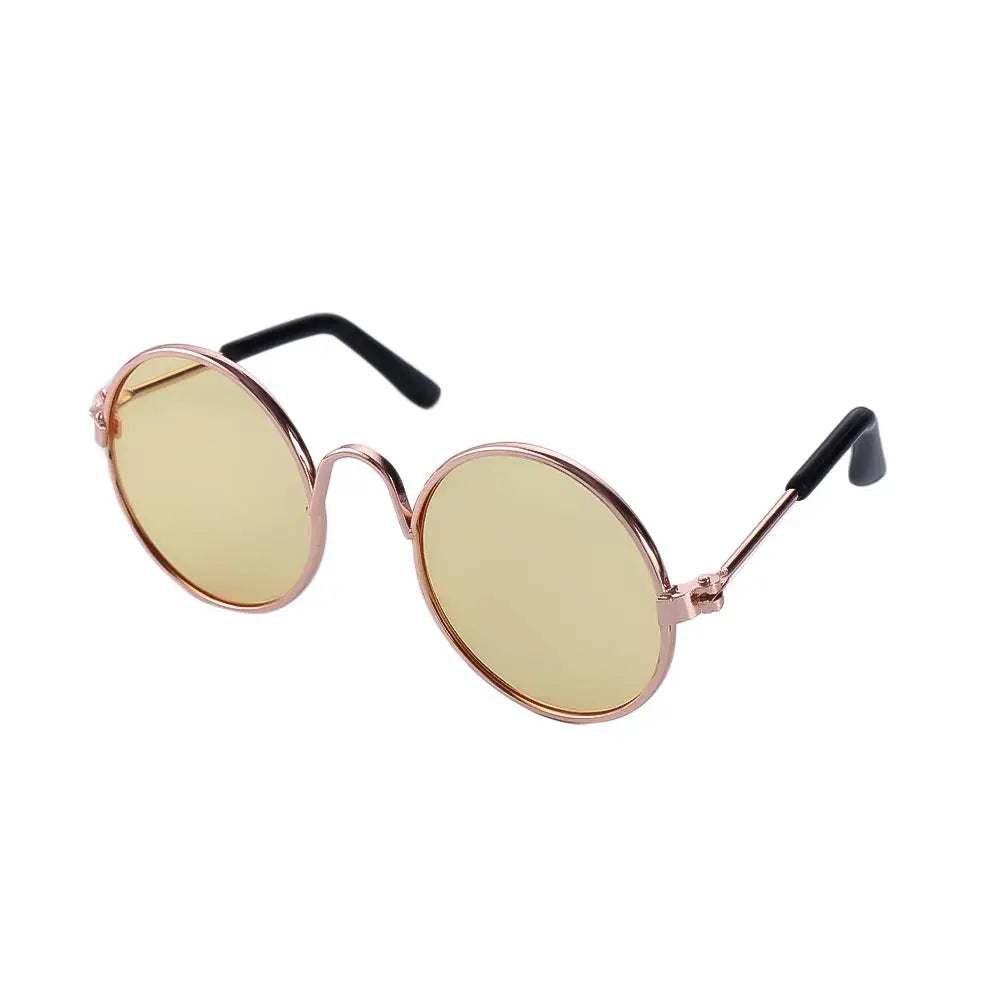 Round Funny Cat Accessories Decoration Reflection Lovely Eye Wear Sunglasses Pet Glasses Photos Props
