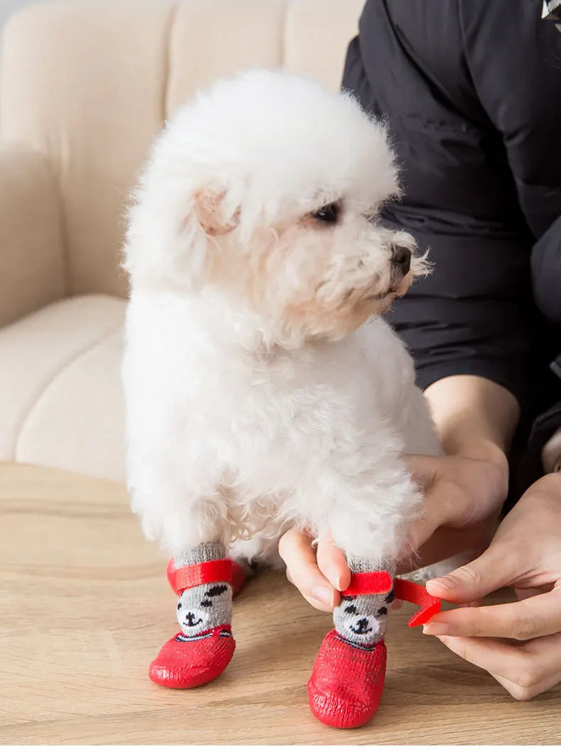 Pet Dog Shoes Socks And Harness For A Small Dog Warm Waterproof Non Slip Boots As Cat Necklace Accessories For Both Cats And Dog