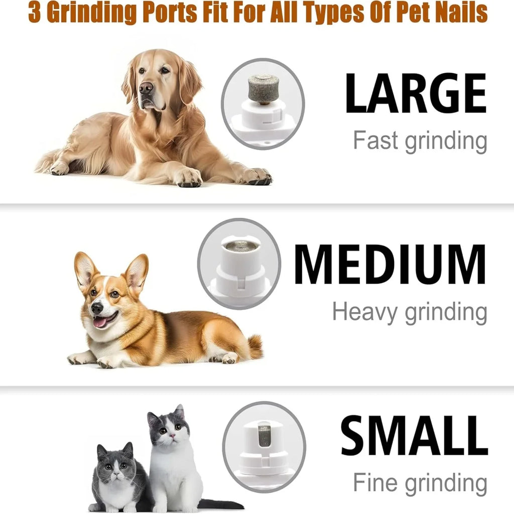 LED Light Quiet Pet Nail Grinder