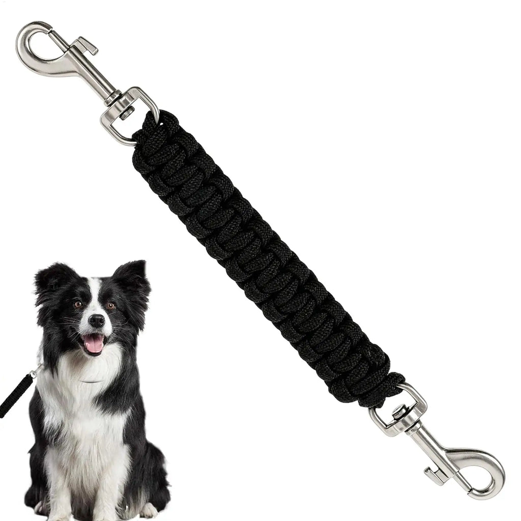 Dog Collar Safety Clip Double End Adjustable No Pull Connector Harness Safety Strap Puppy Kitten Small Medium Dogs Walking Park