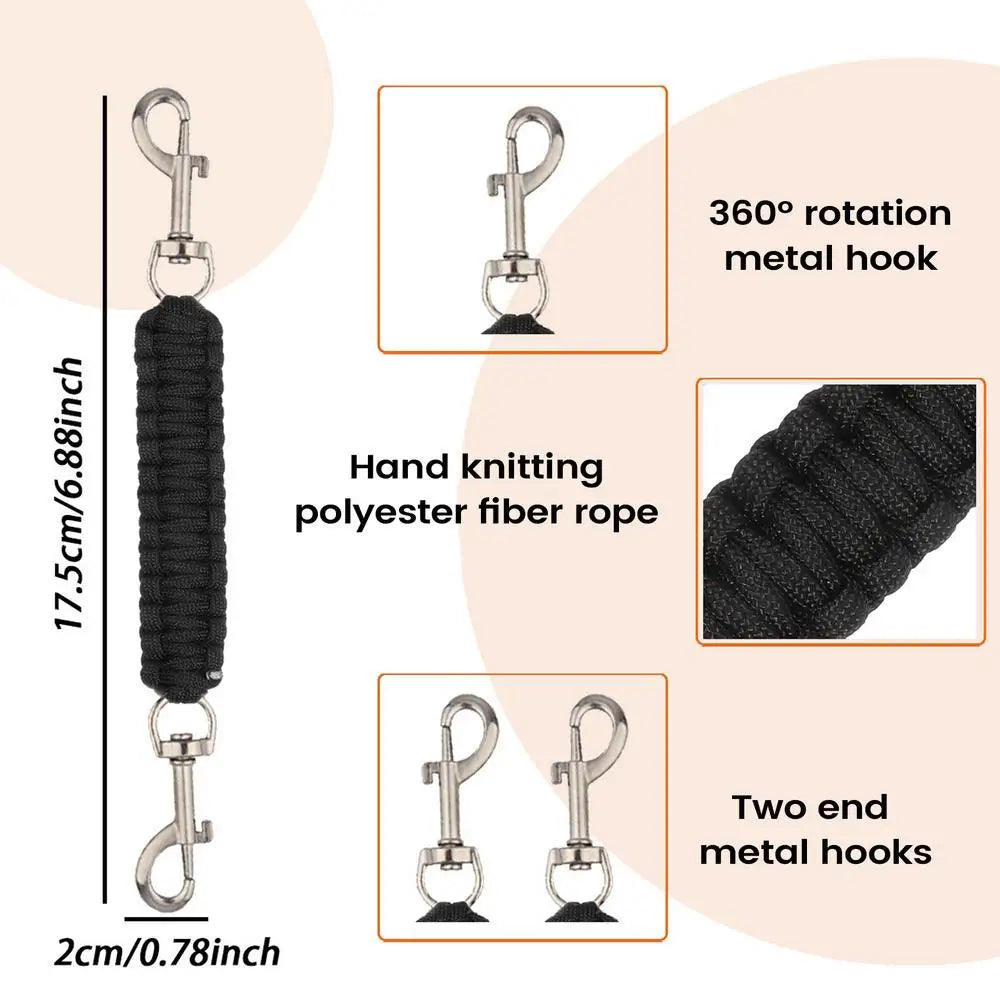 Dog Collar Safety Clip Double End Adjustable No Pull Connector Harness Safety Strap Puppy Kitten Small Medium Dogs Walking Park