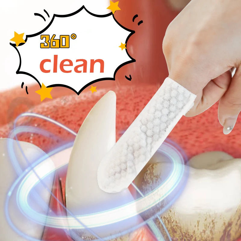 Disposable Pet Dental Cleaning Finger Wipes