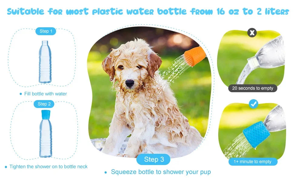 Portable Silicone Pet Shower Attachment