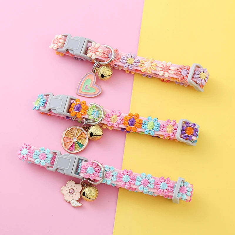 Colorful Safety Pet Collar With Bell