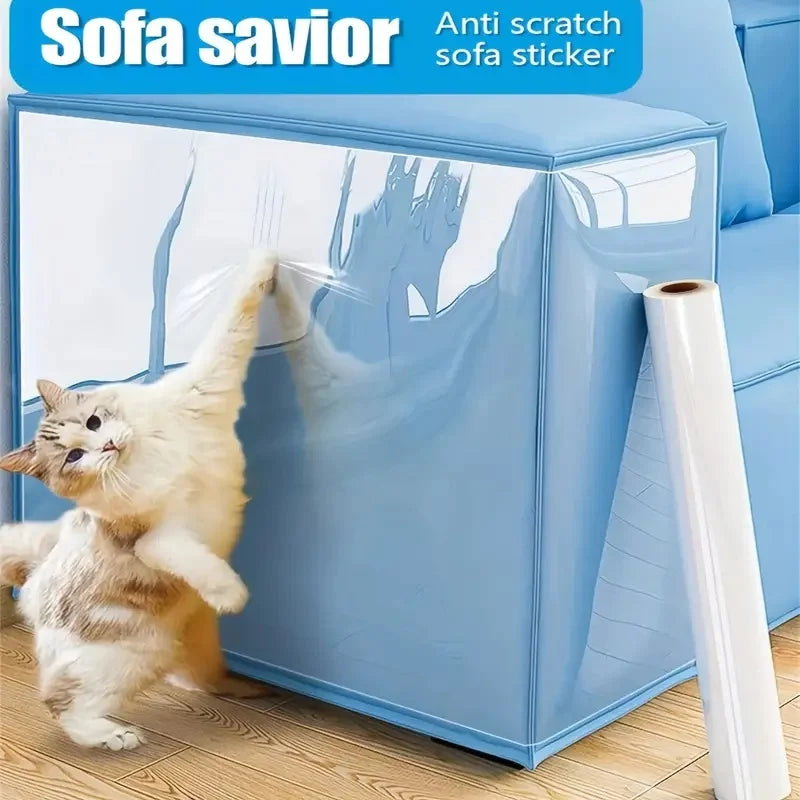 1pc 3/2m Transparent Accessories for Cats Furniture Protection Cover Anti-scratch Cats Sofa Self-adhesive Cat Supplies Pet