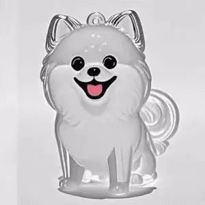 Pet Hair Memorial Resin Keychain Pendant