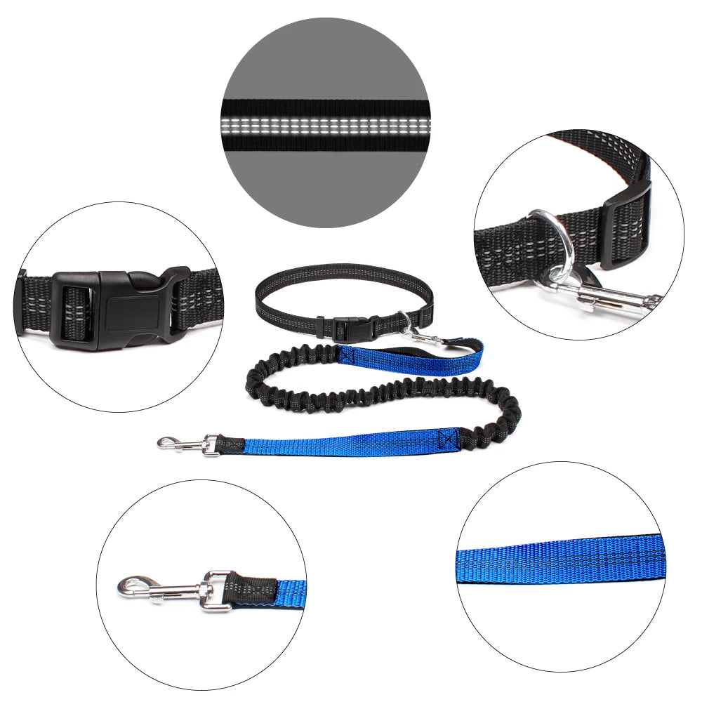 Hands-Free Reflective Dog Running Leash