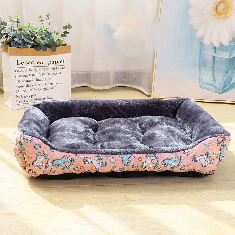 Cozy Winter Plush Pet Sofa Bed