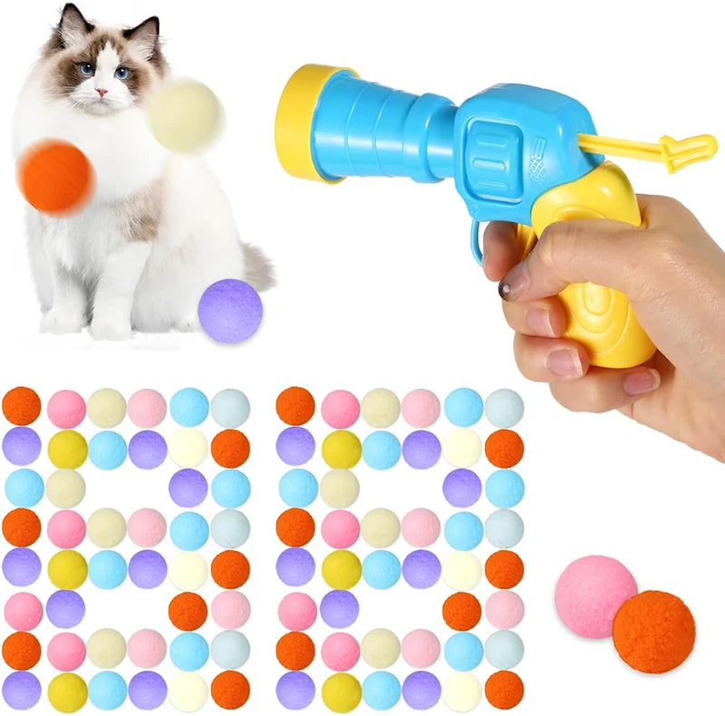 Interactive Mini Ball Launcher Cat Toy