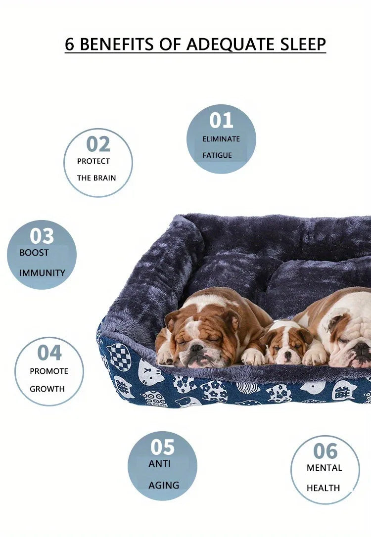 Cozy Winter Plush Pet Sofa Bed