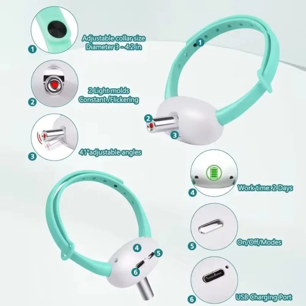 Automatic Cat Laser Toy Electric Pet Supplies Intelligent LED Necklaces with LED Light Led Cat Collar for Cat Accessories