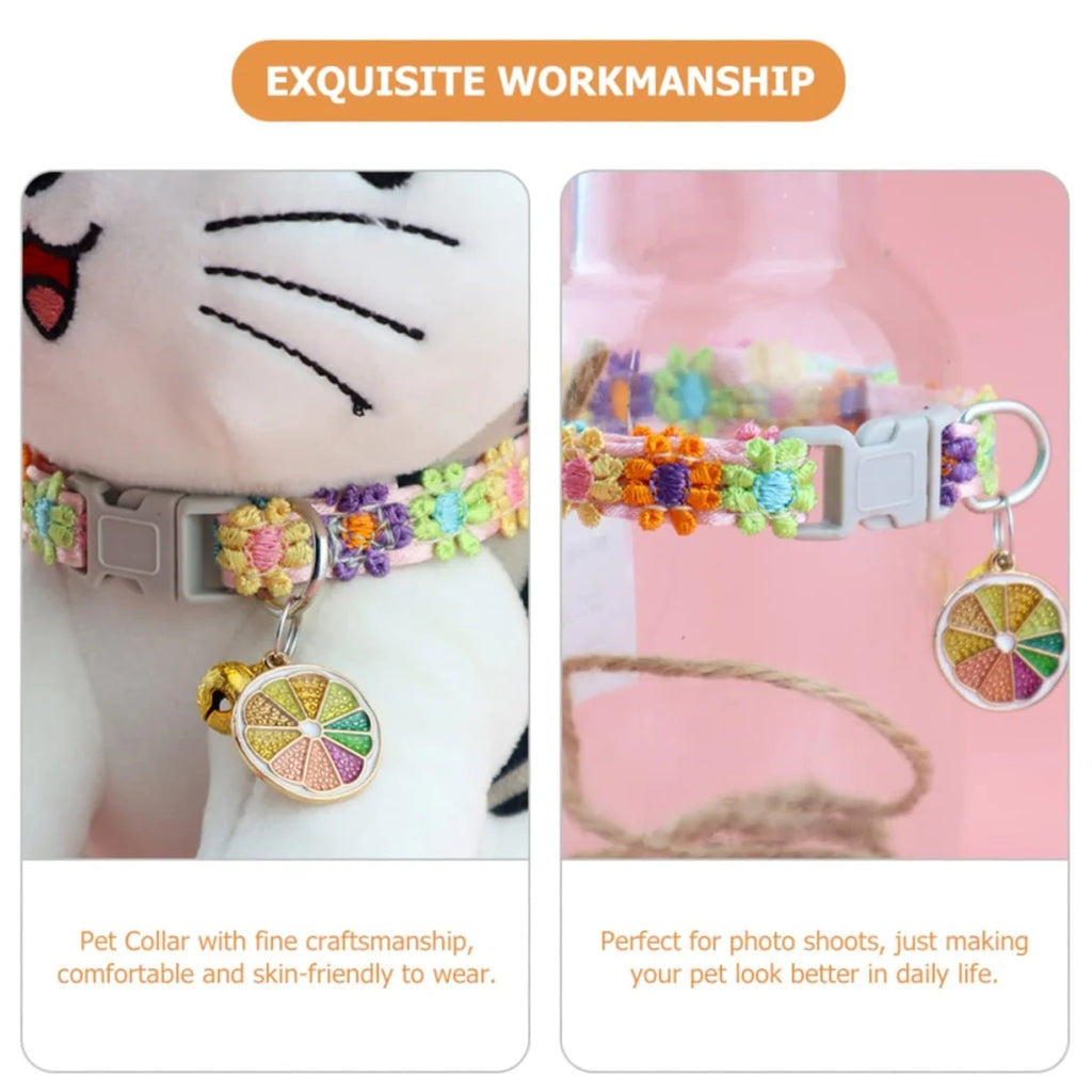 Colorful Safety Pet Collar With Bell
