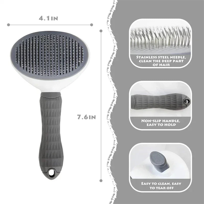 For Cat Accessories Dog Grooming Equipment Cats Products Non-slip Beauty Brush Pet Hair Removal Comb Things Supplies Home Garden