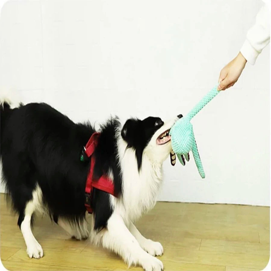 Interactive Squeaky Plush Octopus Toy