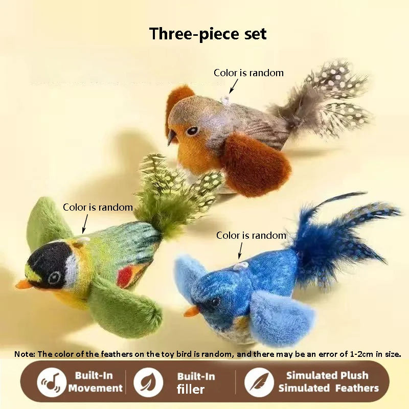 Hanging Bird Sound Interactive Cat Toy