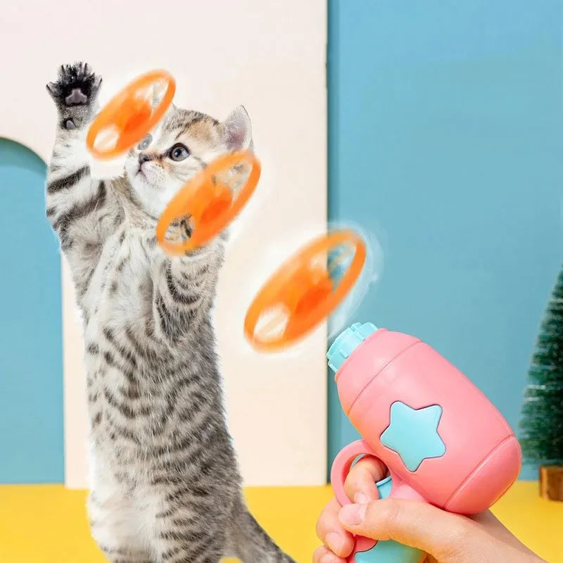 Flying Disc Launcher Cat Toy
