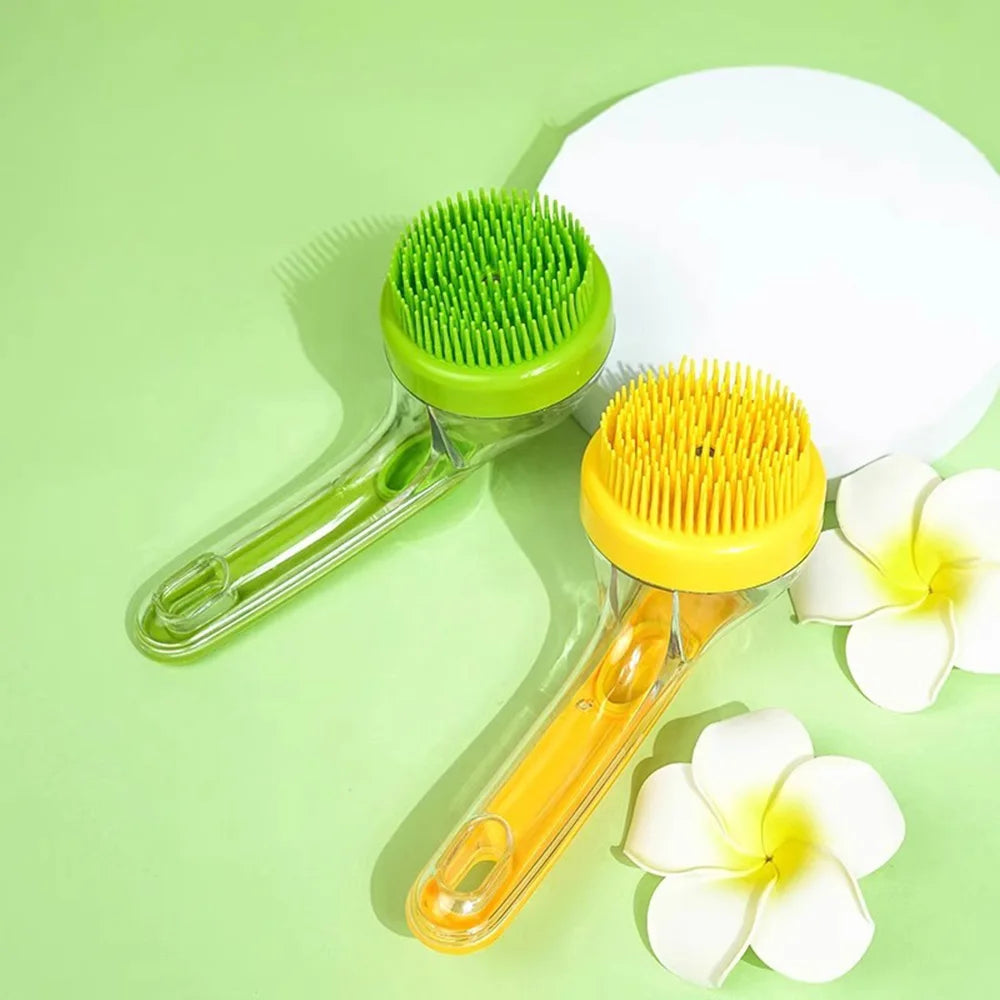 2-in-1 Pet Bath Massage Brush & Grooming Tool