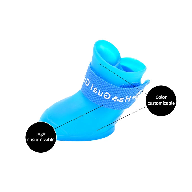 Wasserdichte Haustierschuhe aus weichem Silikon