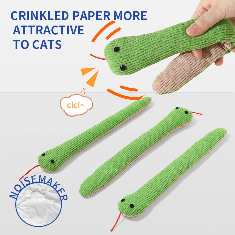Interactive Plush Snake Kicker Toy