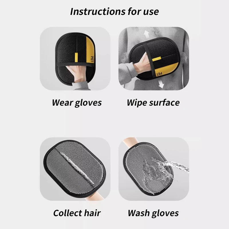 Pet Grooming & Hair Deshedding Gloves