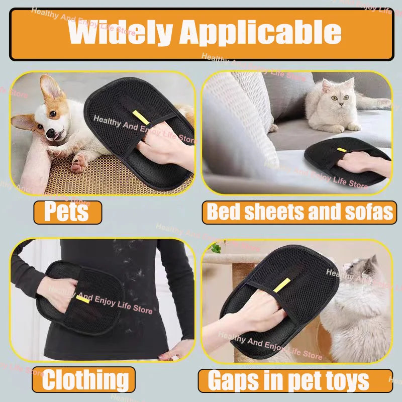 Pet Grooming & Hair Deshedding Gloves