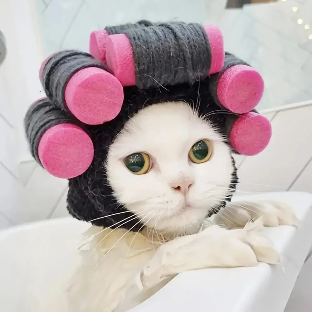 Interesting Curly PetS Hat Suitable for Cats and Dogs Adjustable for Halloween and Christmas Cat Accessories Pet Hats for Cats