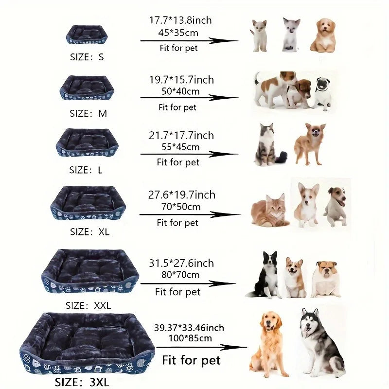 Cozy Winter Plush Pet Sofa Bed