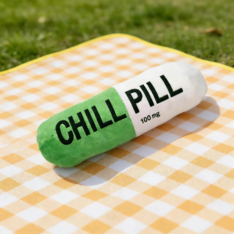 Durable Plush Capsule Chew Toy