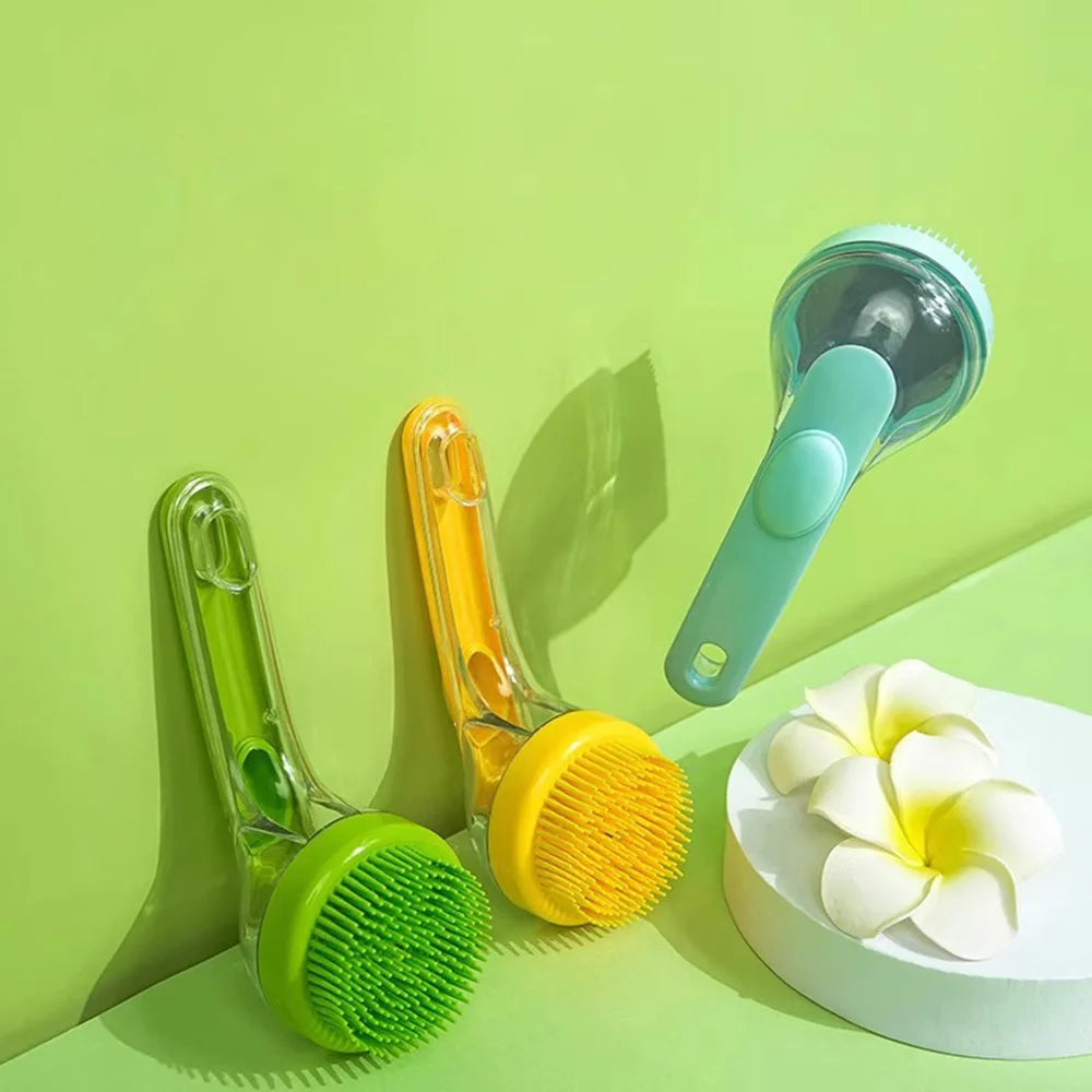 2-in-1 Pet Bath Massage Brush & Grooming Tool